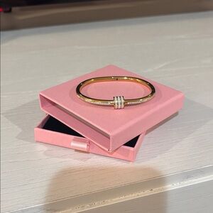 Elegant Gold and Silver Bangle Bracelet